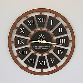 Ahşap Duvar Saati - 40 CM